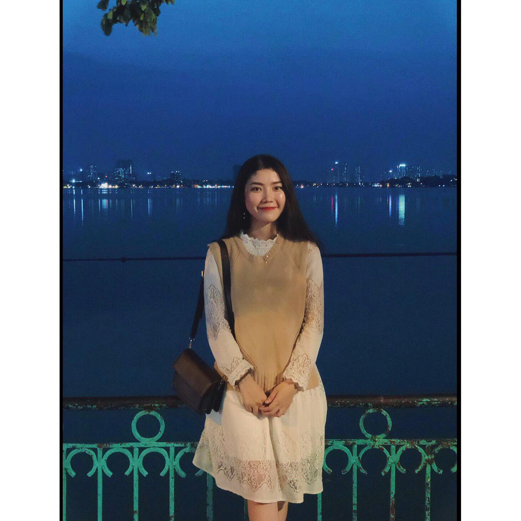 [ODER] [Ảnh Feaback phía sau] Set gile len váy trắng ren ulzzang cực xinh | BigBuy360 - bigbuy360.vn