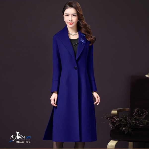 ÁO KHOÁC DẠ MANG TÔ  THÊU HOA MT0034