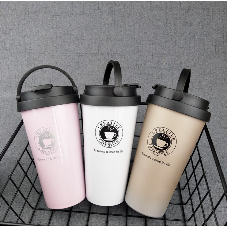 Ly giữ nhiệt Cafe kiểu dáng Hàn Quốc nhỏ gọn sang trọng 500ml | BigBuy360 - bigbuy360.vn