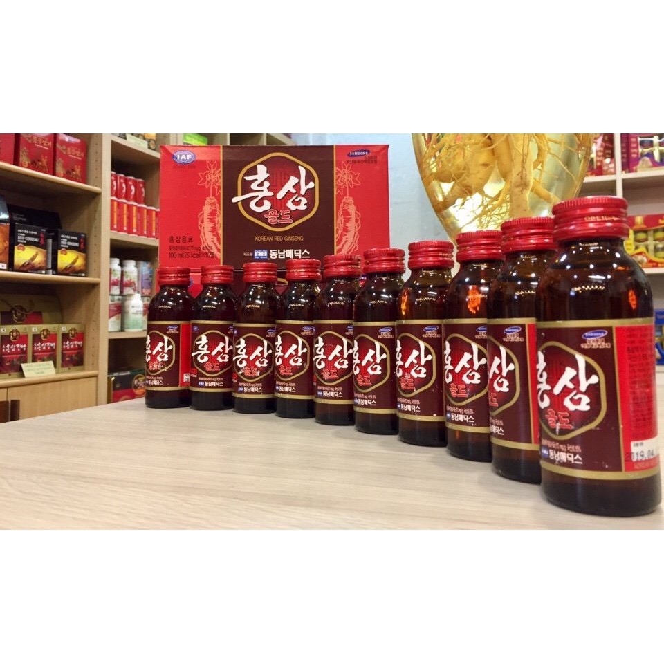 COMBO 10 CHAI NƯỚC HỒNG SÂM DONGNAM HÀN QUỐC 6 NĂM TUỔI