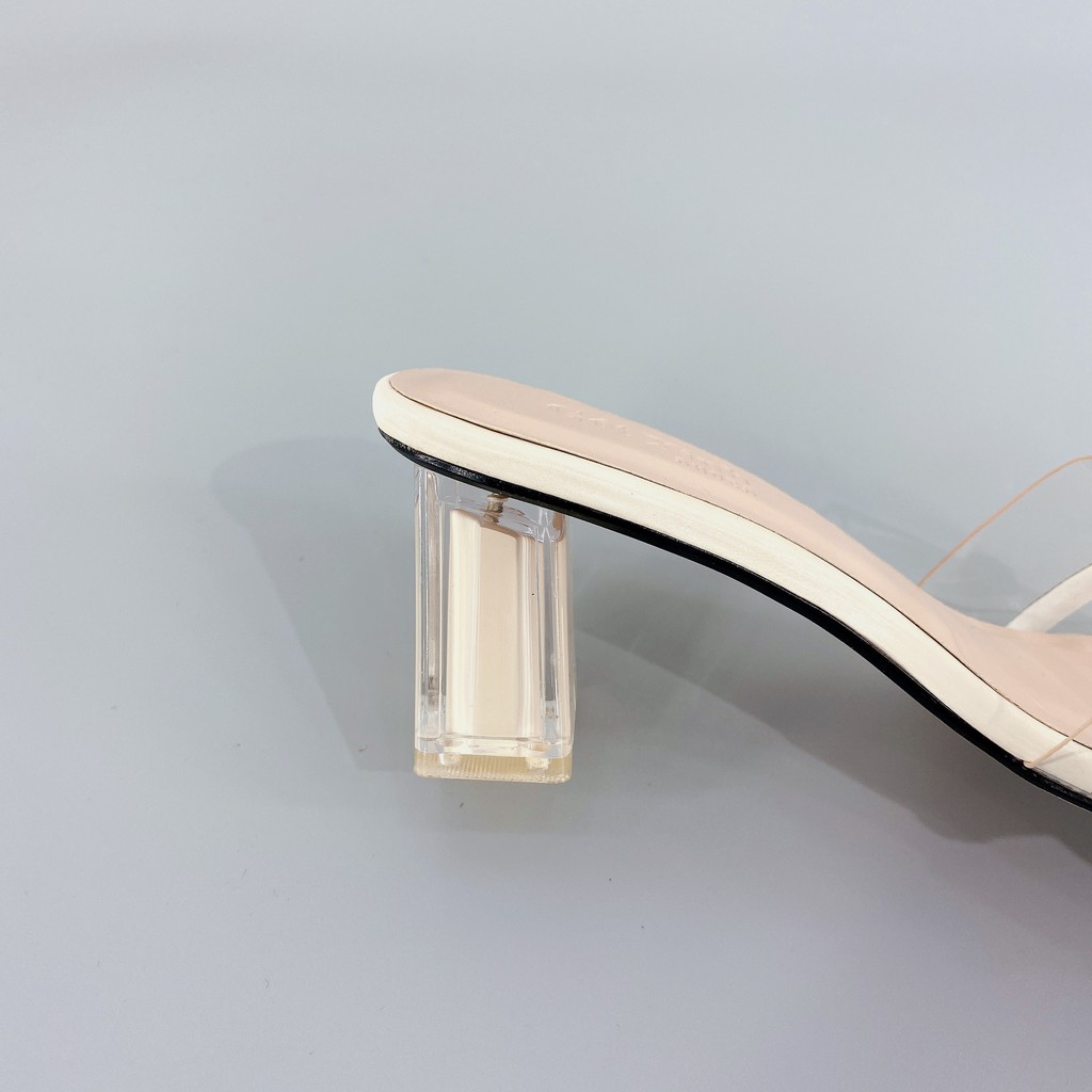 Dép cao gót nữ GÓT XINH GX323 quai mika trong đế cao 5cm