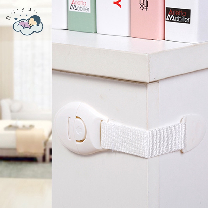 Khóa ngăn tủ bảo vệ an toàn cho bé bằng nhựa màu trơn