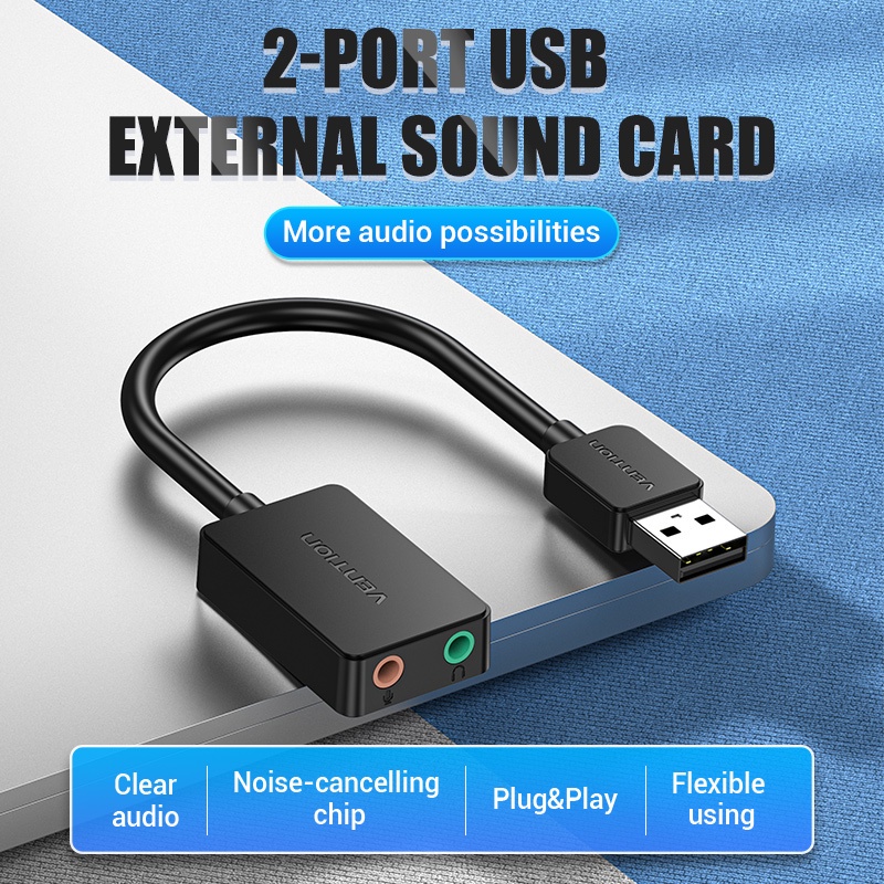 usb âm thanh PC Laptop Vention CDYB usb sound card