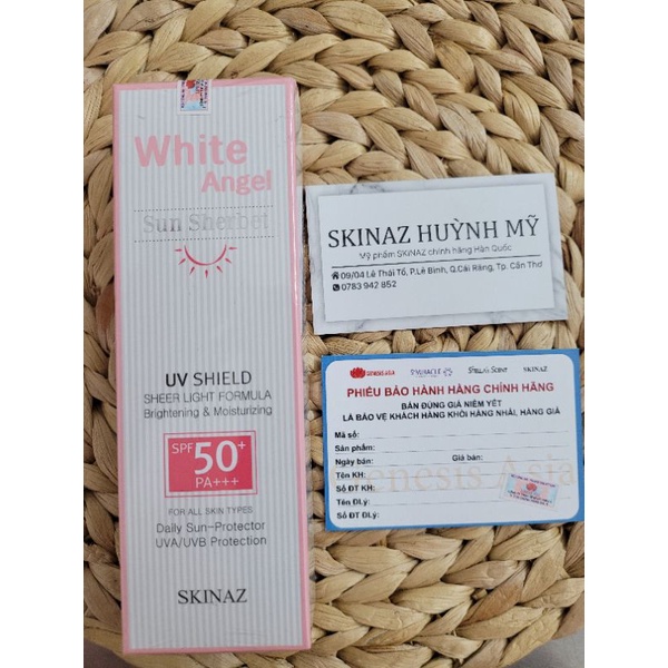 KEM CHỐNG NẮNG WHITE ANGEL SKINAZ SPF50+/PA+++