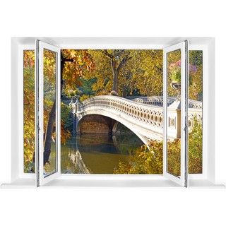 Tranh dán tường cửa sổ 3D cảnh đẹp thiên nhiên VTC N-VT0121 kim sa
