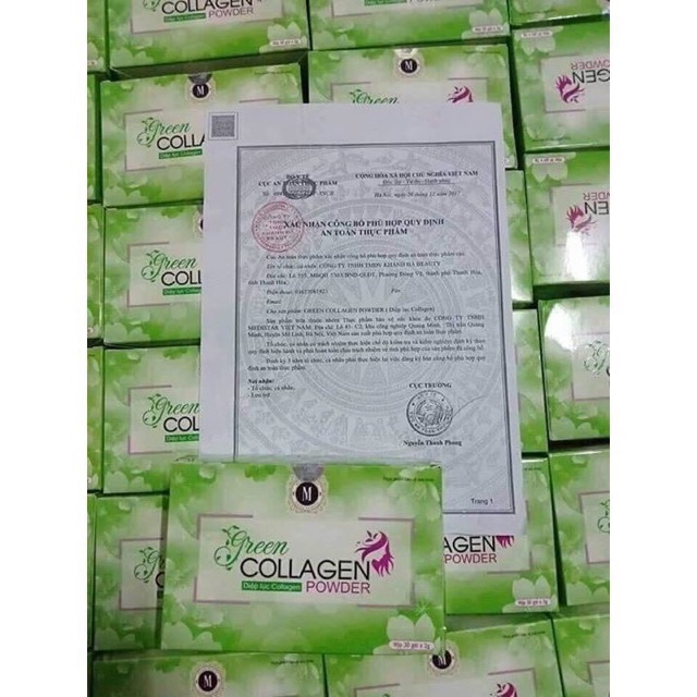 Diệp lục collagen chính hãng 100% | Thế Giới Skin Care