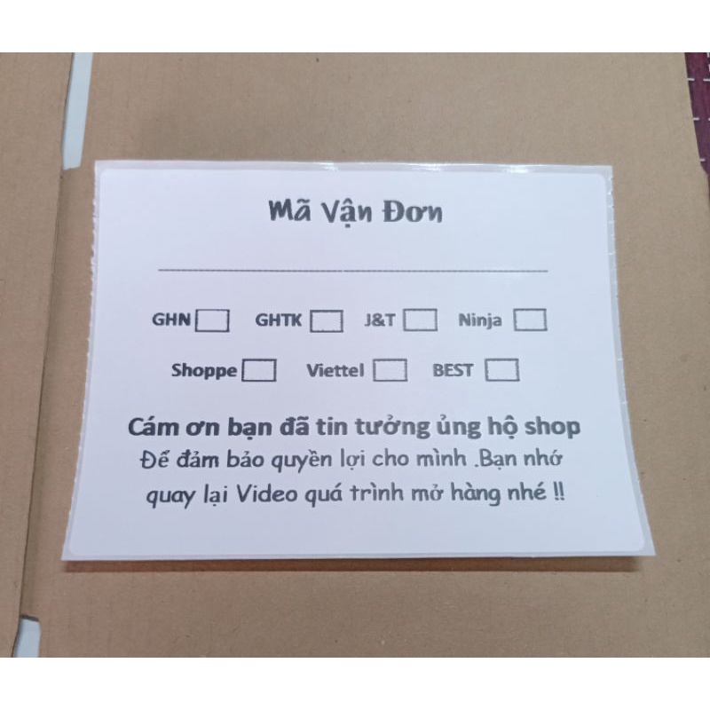 Decal phiếu thông tin vận chuyển - 50 tờ