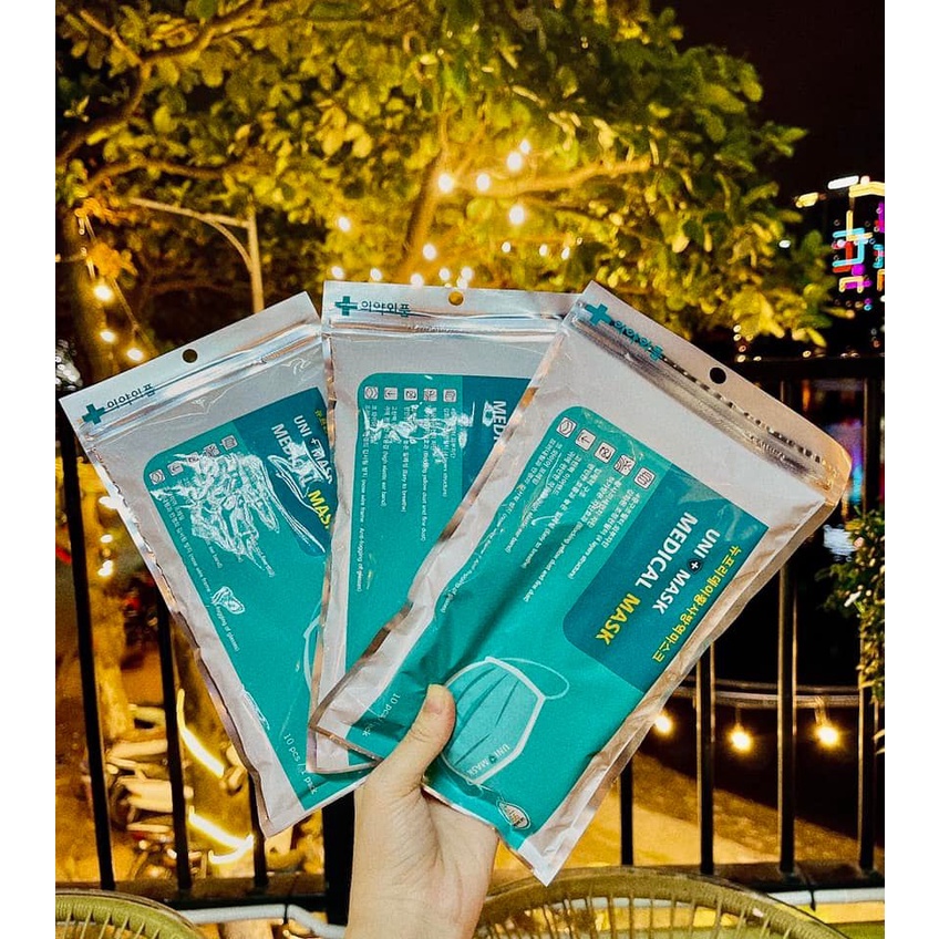 Combo 50c Khẩu trang  y tế Unimask 4 lớp kháng khuẩn,lọc mùi dày dặn