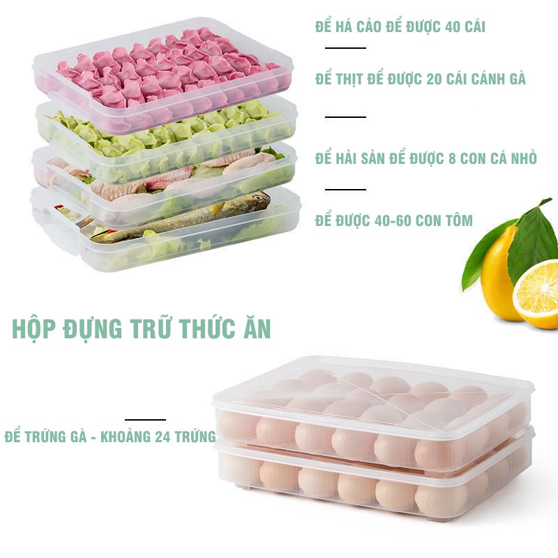Hộp Nhựa Đựng Dự Trữ Thức Ăn Đựng Được 60 Trái Trứng Gà