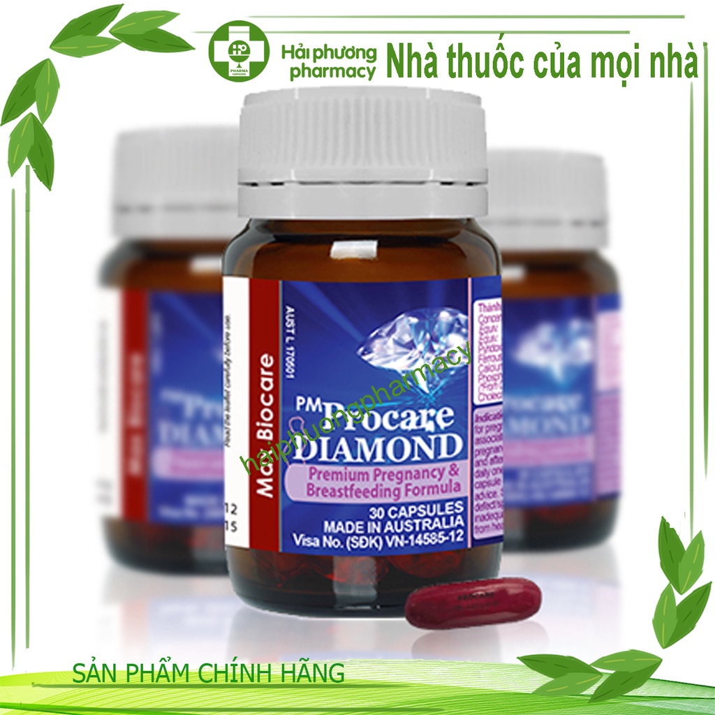 PM Procare DIAMOND lọ 30 viên Vitamin cho bà bầu  Hàng chính hãng của Úc