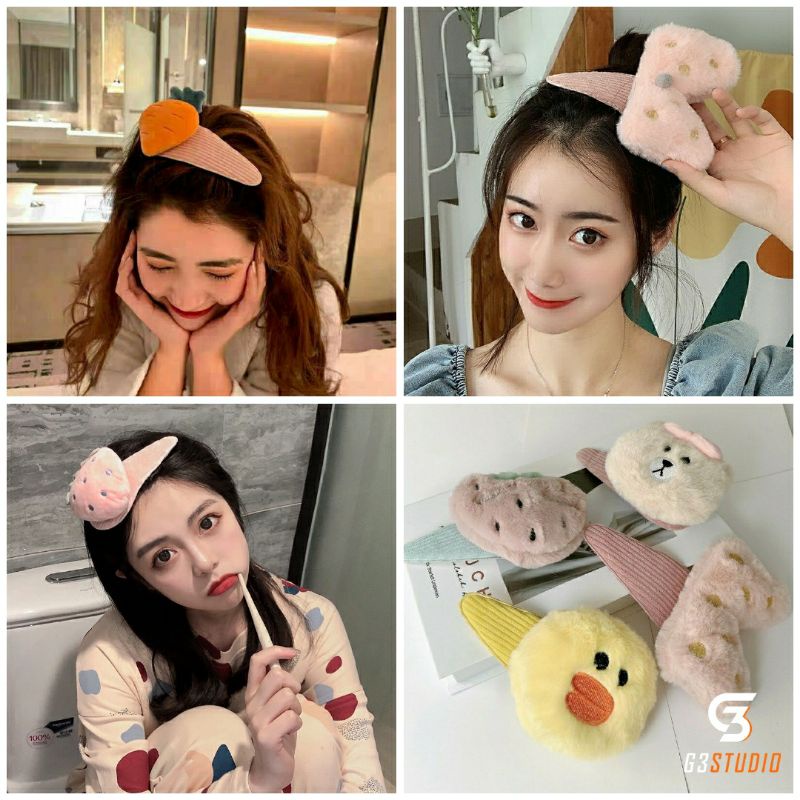 Kẹp tóc nhồi bông siêu to
