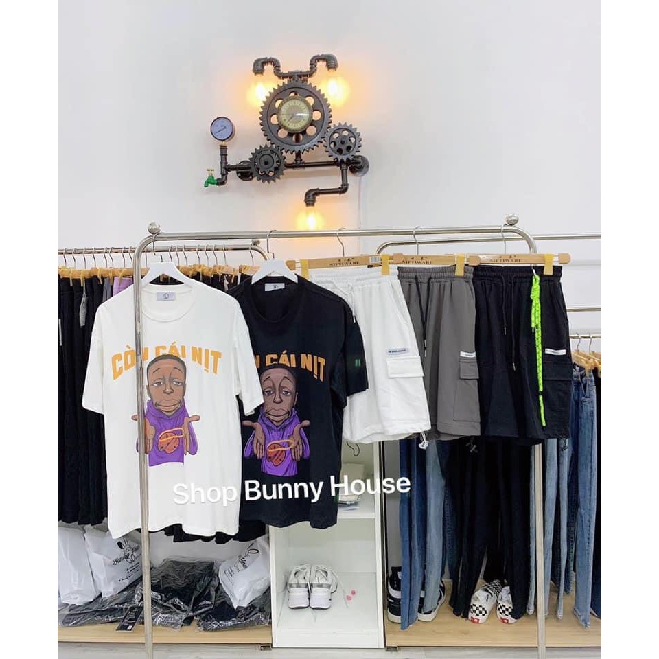 FORM TO SIÊU RẺ] Áo phông tay lỡ in Còn cái nịt_Áo thun form rộng hot trend (2 màu)