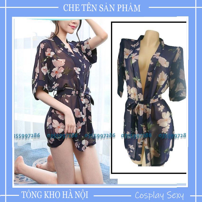 Áo Choàng Ngủ Sexy Kimono Đi Biển Chất Liệu Voan Hoa - Nhiều Mẫu - Ivyshop - ACH005