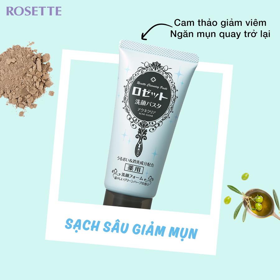 Sữa rửa mặt Rosette Cleasing Paste 120g (đủ màu)