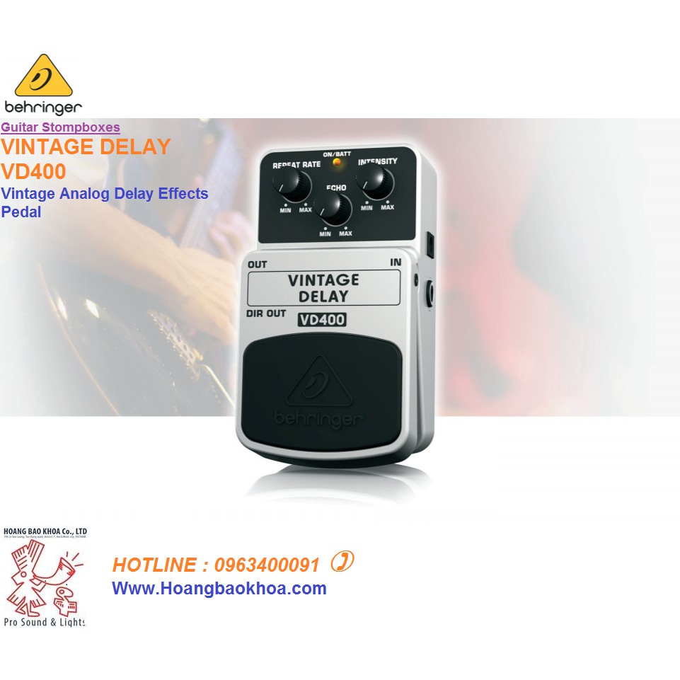 Guitar Stompboxes Behringer VD400 -Vintage Analog Delay Effects Pedal - PHƠ CỤC