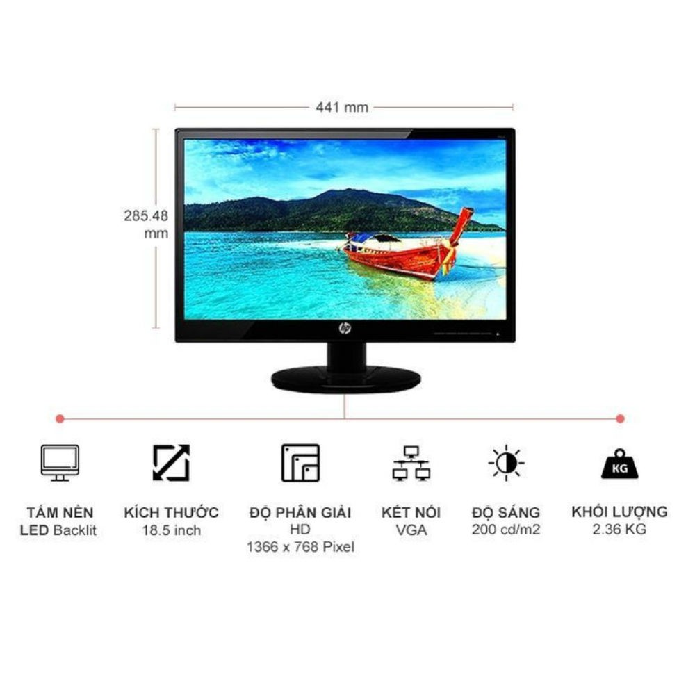 Màn hình máy tính LCD Hp 19KA 18.5 Inch HD 1366x768 - Hàng chính hãng New 100% | BigBuy360 - bigbuy360.vn