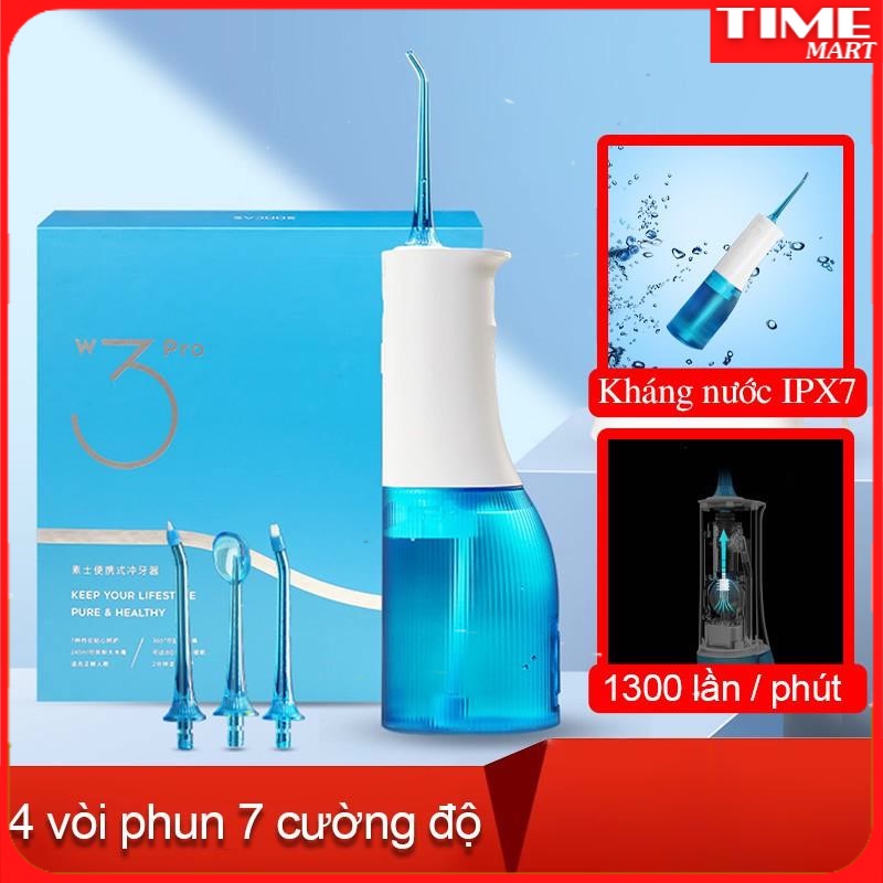Tăm nước Xiaomi Soocas W3 Pro (4 vòi xịt) xịt vệ sinh răng miệng[TIME_MART siêu thị tiện ích gia đình]