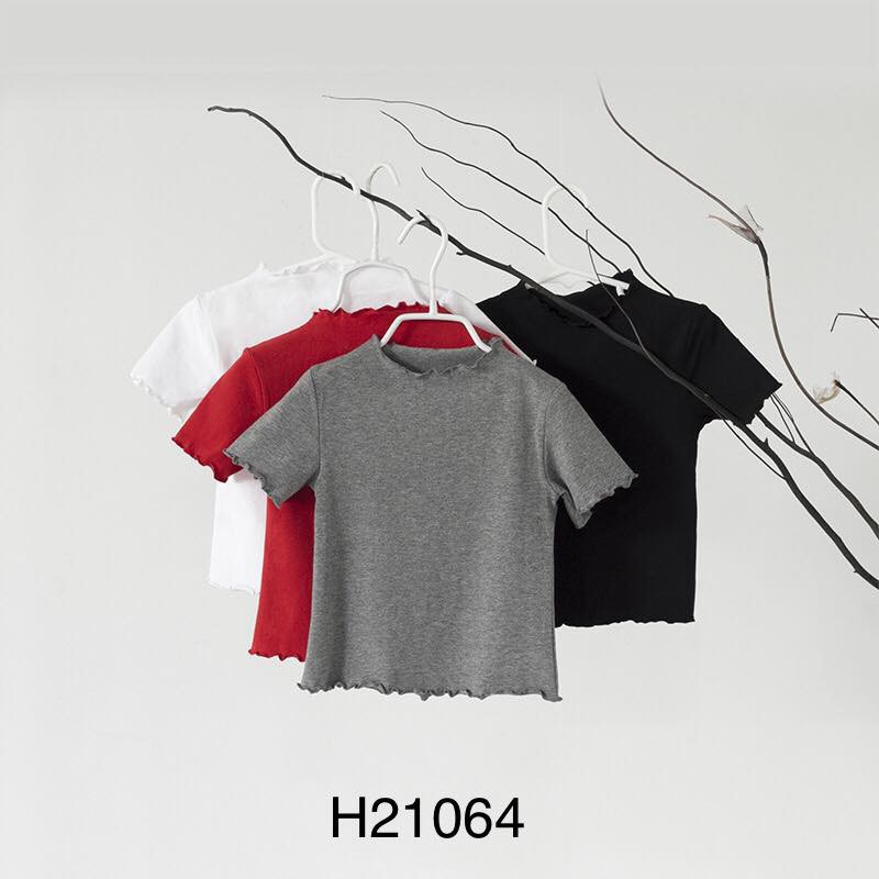 Áo Croptop thun ngắn tay cho bé gái chất cotton cao cấp Beeshop H21064