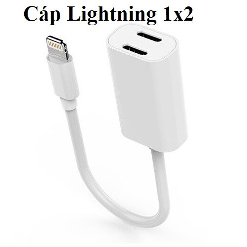 Cáp chia Lightning 1 ra 2 cho Iphone