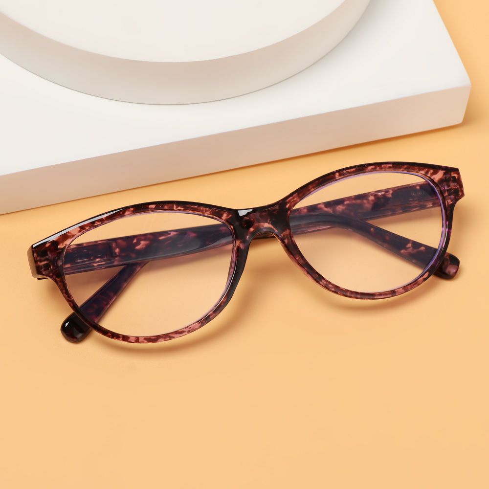 Mắt Kính Đọc Sách Gọng Nhựa Resin Trong Suốt Chống Mệt Mỏi Thời Trang Cho Nữ + 1.0 + 4.0