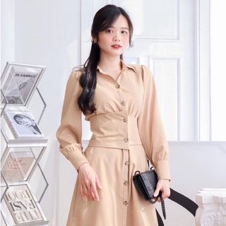 Đầm AMANDA - Đầm sơ mi có thắt eo