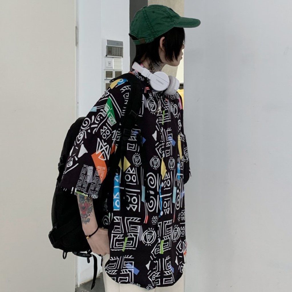 Áo sơ mi from rộng unisex nam nữ ngắn tay , sơ mi nam nữ vải voan lụa mịn mát free size 40kg - 70kg