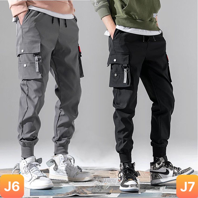 Quần jogger nam túi hộp bo chân màu xám đen không rách chất kaki cao cấp co dãn 4 chiều, baggy thể thao nam LAVADO20