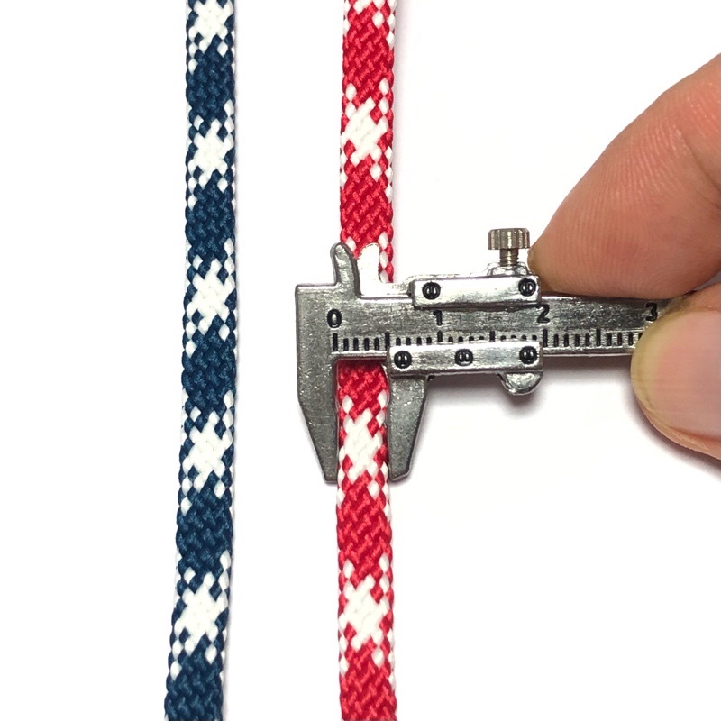 5-&gt;20 mét - Dây Dù dẹp 5mm dệt ống họa tiết ấn tượng dùng làm macrame, sp handmade, thời trang, trang trí