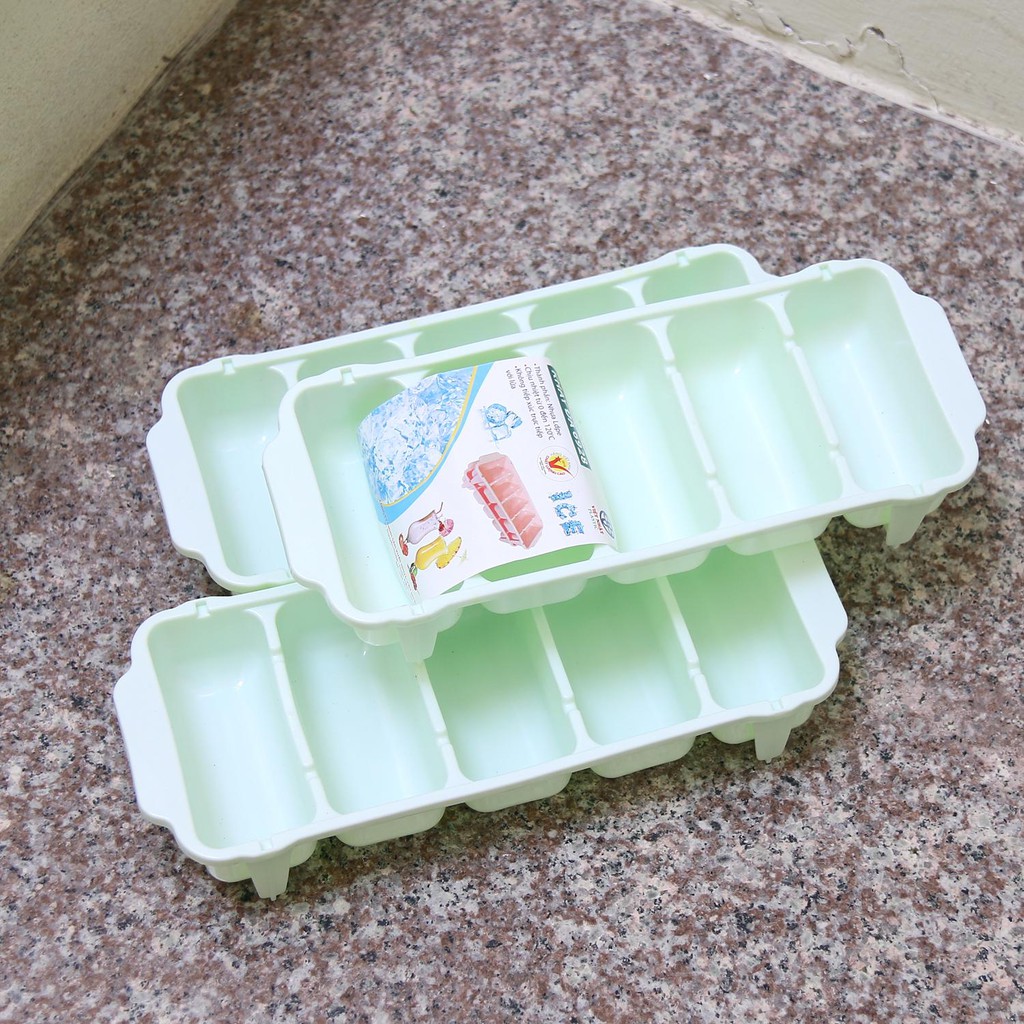 Set 3 chiếc vỉ đá dẻo 5 viên nhựa Việt Nhật 6928 , Khay đá dẻo