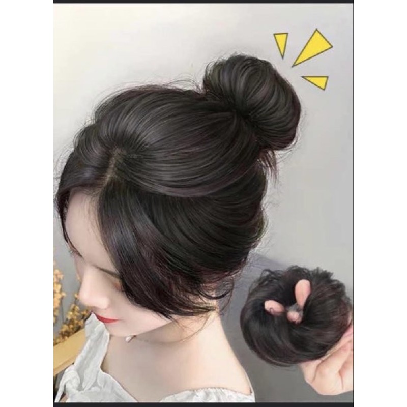 Tóc Giả Búi tơi, búi cột nhỏ gọn mini
