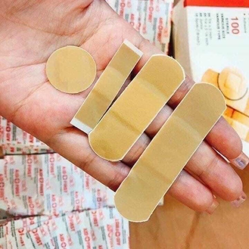 Hộp 100 miếng băng dán cá nhân AID FIRST