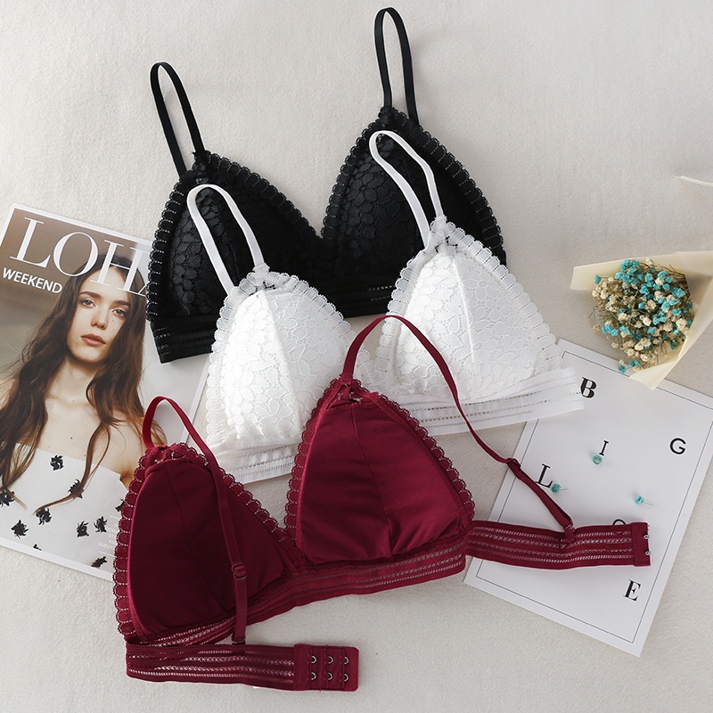 Áo Bra Eva Bra Ren Hoa Không Gọng Đệm Mỏng Cài Sau GB7313