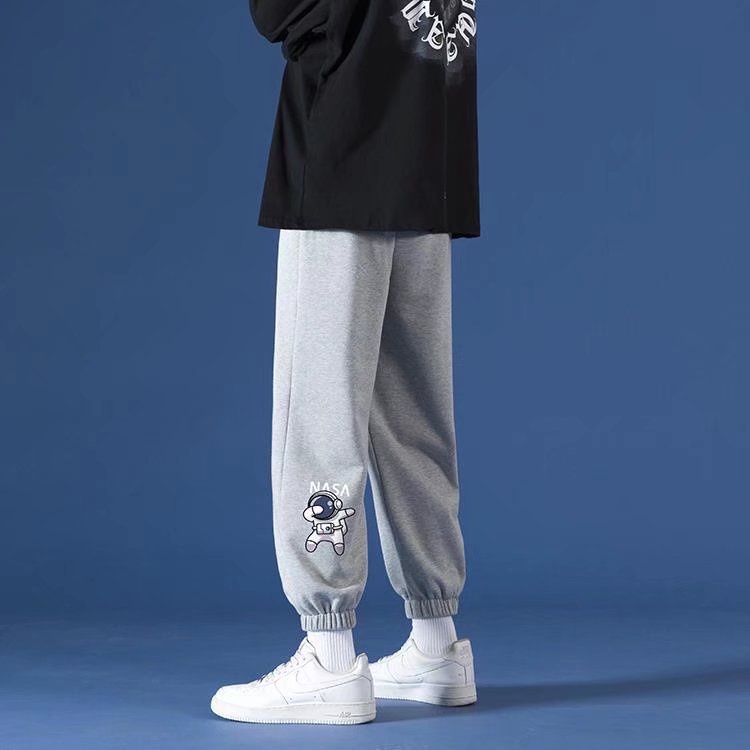 Quần jogger cotton ống rộng phong cách Hàn Quốc thời trang