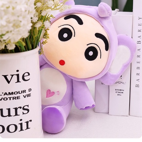 Gấu Bông Cu shin Đội Mũ Con Voi Cute, Shin Bút Chì - Hàng Quảng Châu Cao Cấp