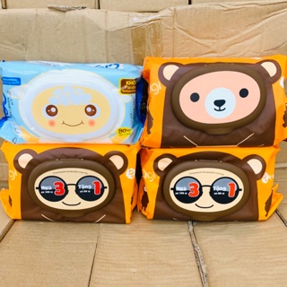 [HCM]Combo 3 khăn ướt agi 100 tờ tặng quà ( gói 80 tờ ko mùi)