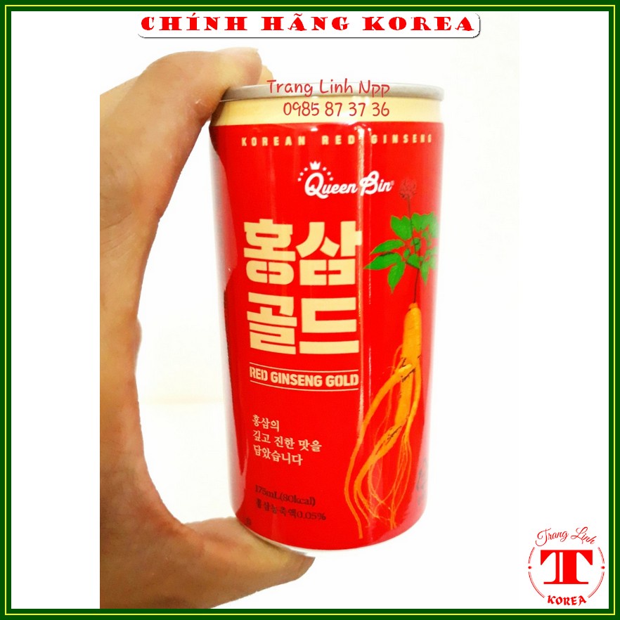 Nước hồng sâm Lon hàn quốc, thùng 30 lon x 175ml - Nước sâm Korean Red Ginseng Gold - tranglinh