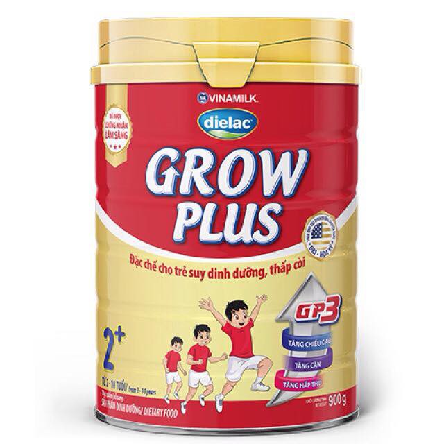 (Nhập mã còn 259k) Sữa bột Dielac Grow plus 2+ 900g phát triển chiều cao cho bé từ 2- 10 tuổi