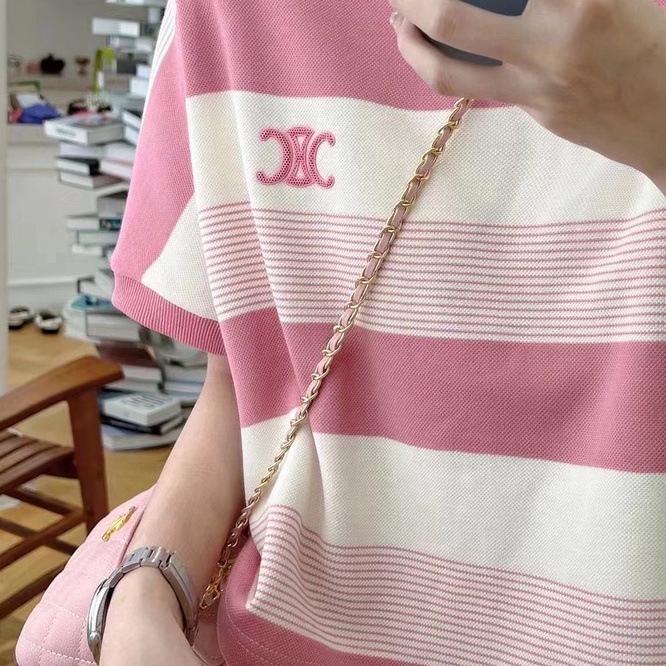 Set đồ ZHELIHANGFEI gồm áo thun tay ngắn và quần ngắn lưng cao thêu họa tiết thời trang trẻ trung