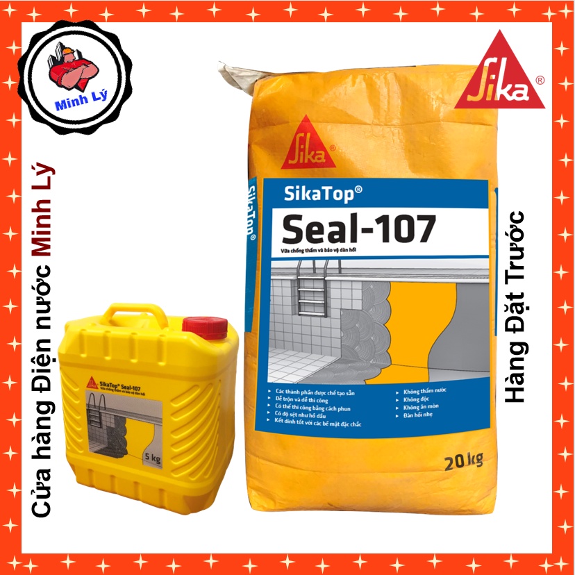 [Hỏa Tốc] SikaTop Seal 107 Vữa Chống Thấm Và Bảo Vệ Bao 20kg Sika Bột và Can 5kg Lỏng