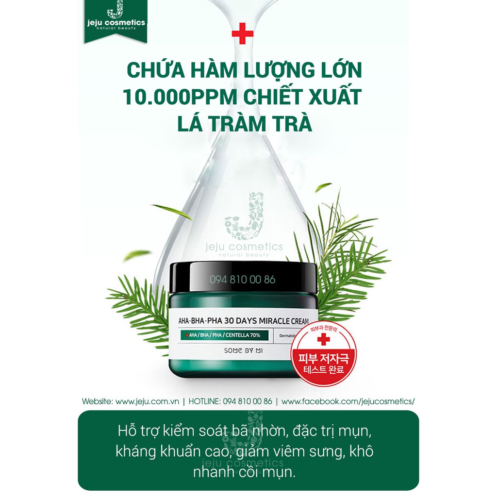 Combo 2 sản phẩm Toner + Kem giảm mụn Some By Mi AHA-BHA-PHA 30 Days Miracle Toner Cream (Toner + kem)