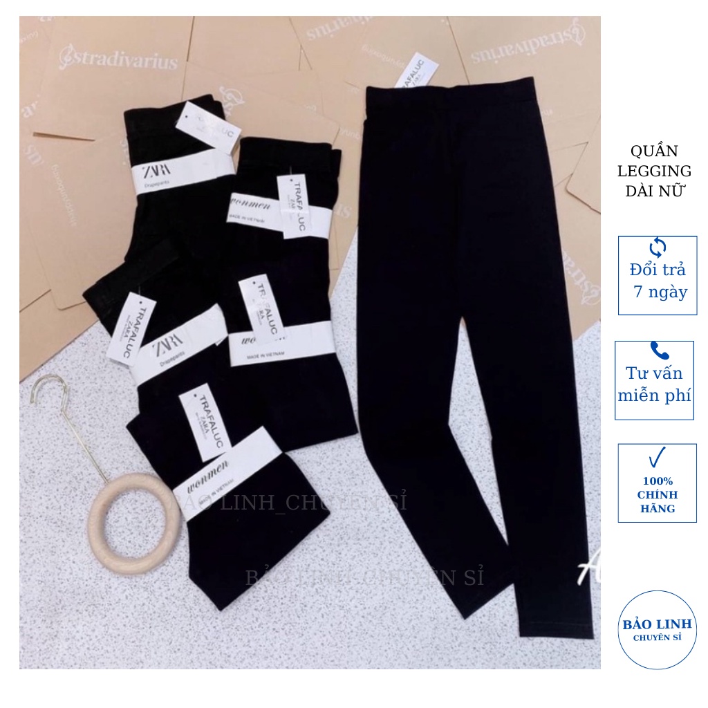 Quần Legging dài nữ cotton cạp cao gen bụng co dãn 4 chiều đi học đi làm | BigBuy360 - bigbuy360.vn