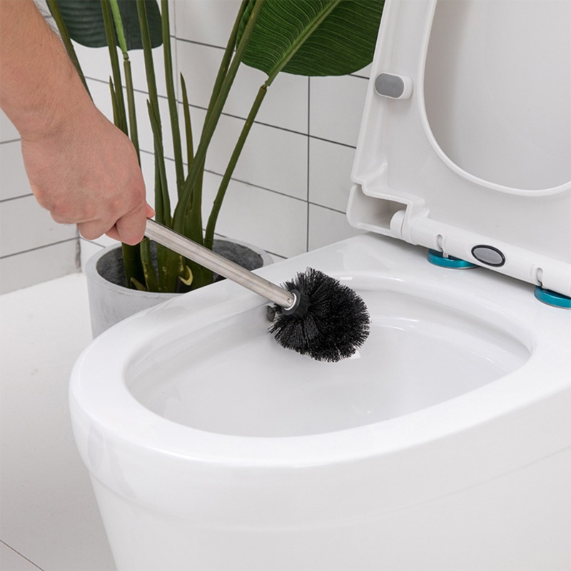 Bàn Chải Vệ Sinh Toilet Lông Mềm Bằng Thép Không Gỉ