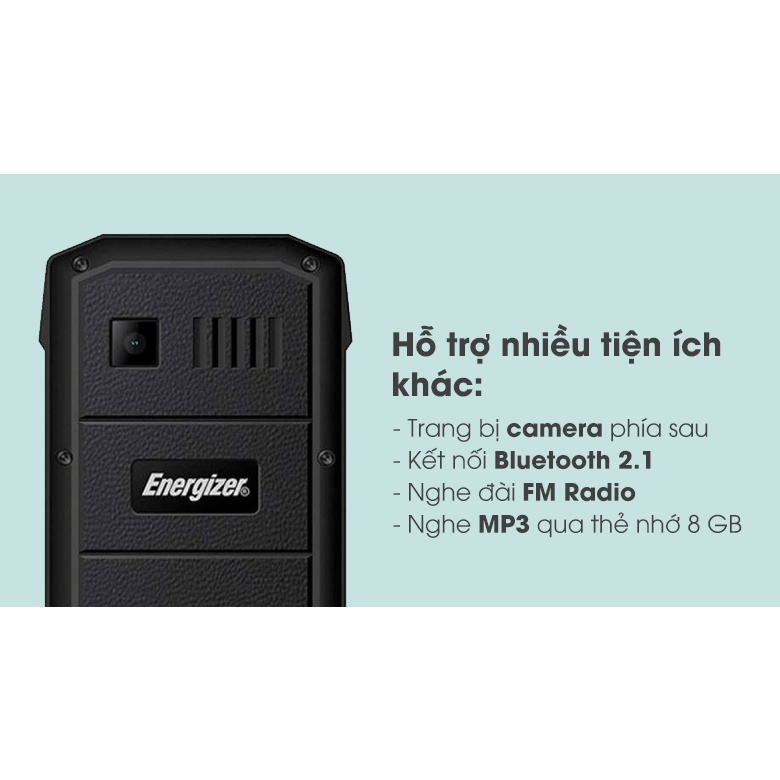 [Mã 1511ELSALE hoàn 7% đơn 300K] Điện Thoại Energizer E100 2 Sim Chống Nước - Hàng Chính Hãng - Bảo Hành 12 Tháng | BigBuy360 - bigbuy360.vn