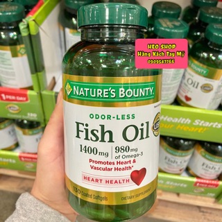 Dầu cá Omega3 Nature's Bounty Fish Oil 1400mg của Mỹ