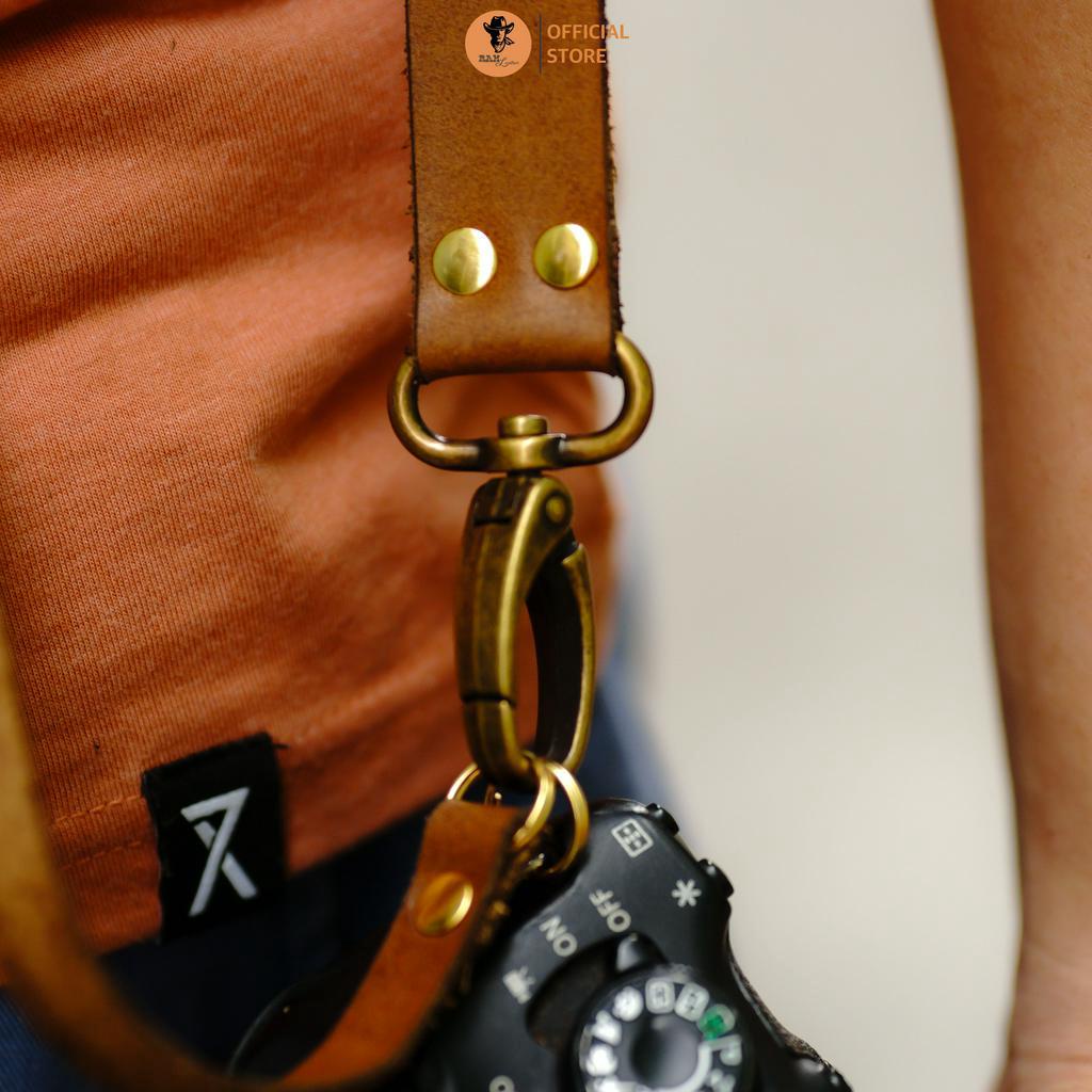Dây máy ảnh hai máy da bò thật - RAM Leather