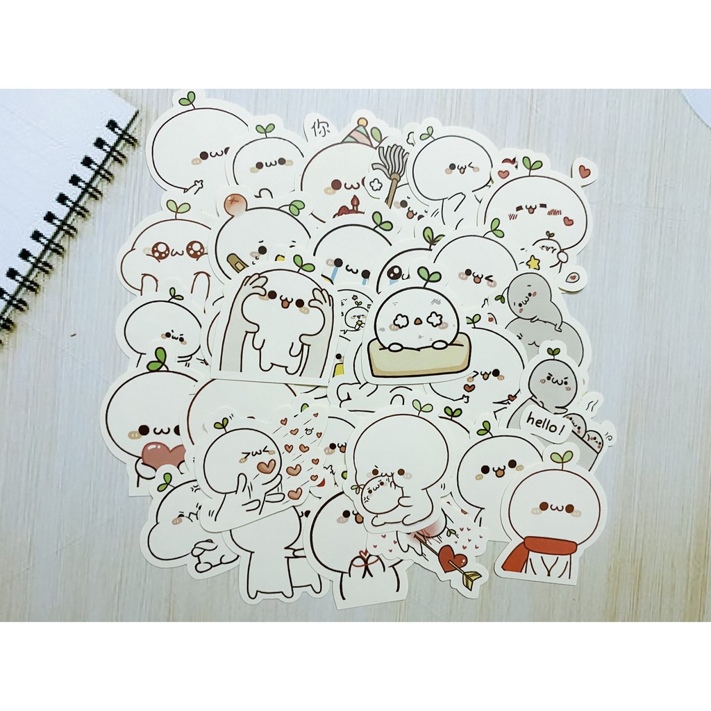 Sticker dễ thương dán trang trí laptop, máy tính bỏ túi, vali, điện thoại, đàn ghita, hộp bút