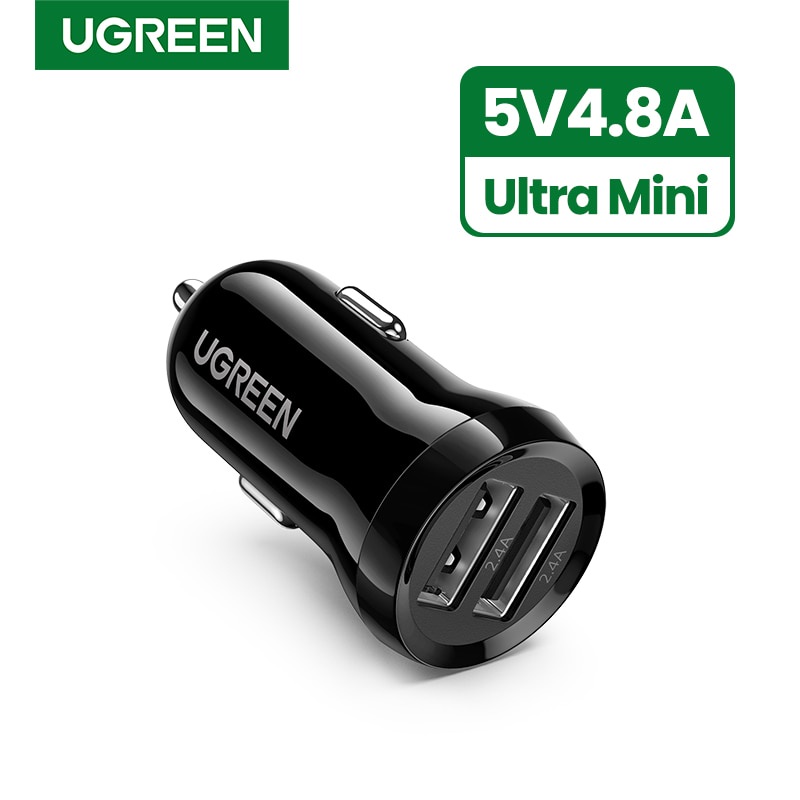 Ugreen Cốc Sạc Điện Thoại / Máy Tính Bảng Gps 4.8a Hai Cổng Usb Cho Xe Hơi