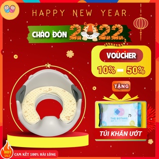 Bệ lót thu nhỏ bồn cầu cho bé,có tặng kèm đệm lót,có tựa lưng chắc chắn an toàn