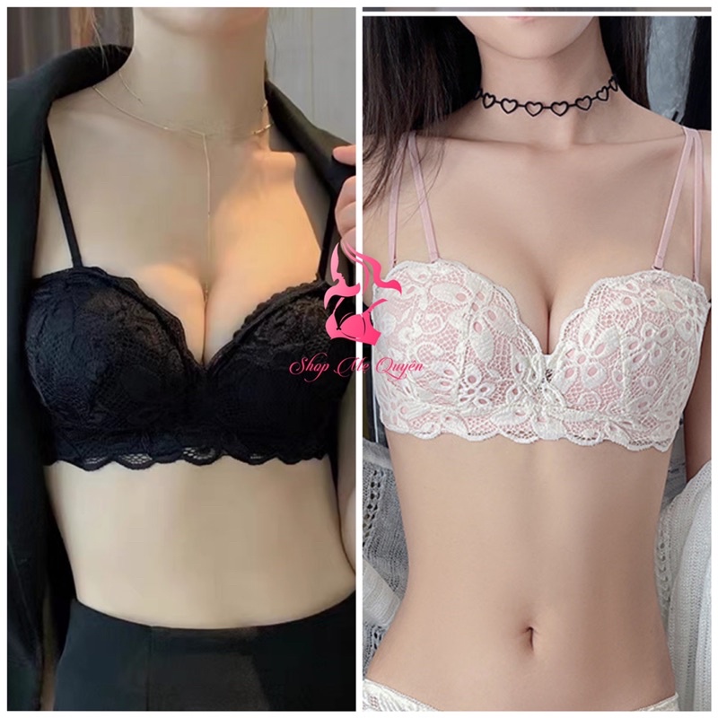 Áo lót, áo ngực cup ngang mút bàn tay 3cm- nâng ngực tạo khe cho nàng diện đầm 2 dây &amp; trễ vai