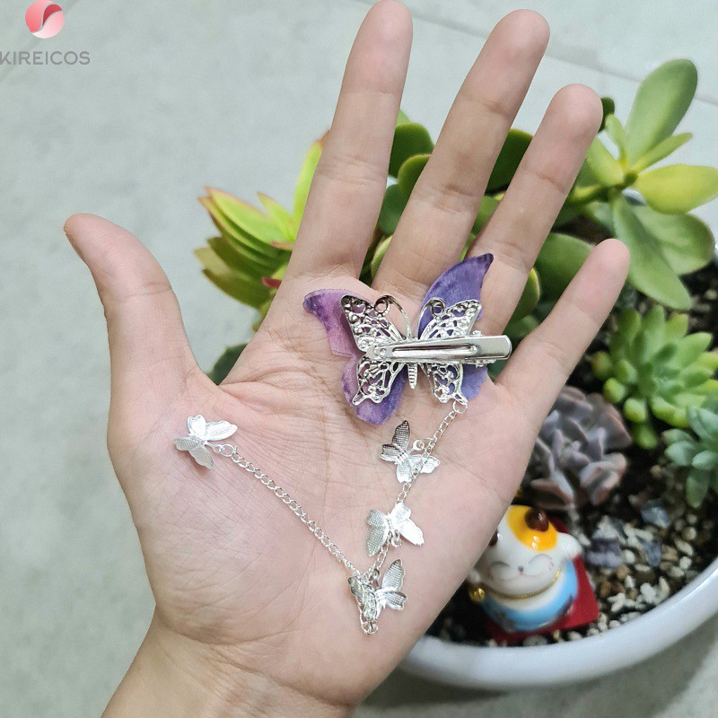 Kẹp Tóc Tiên Nữ Hình Bướm Tua Rua Siêu Xinh